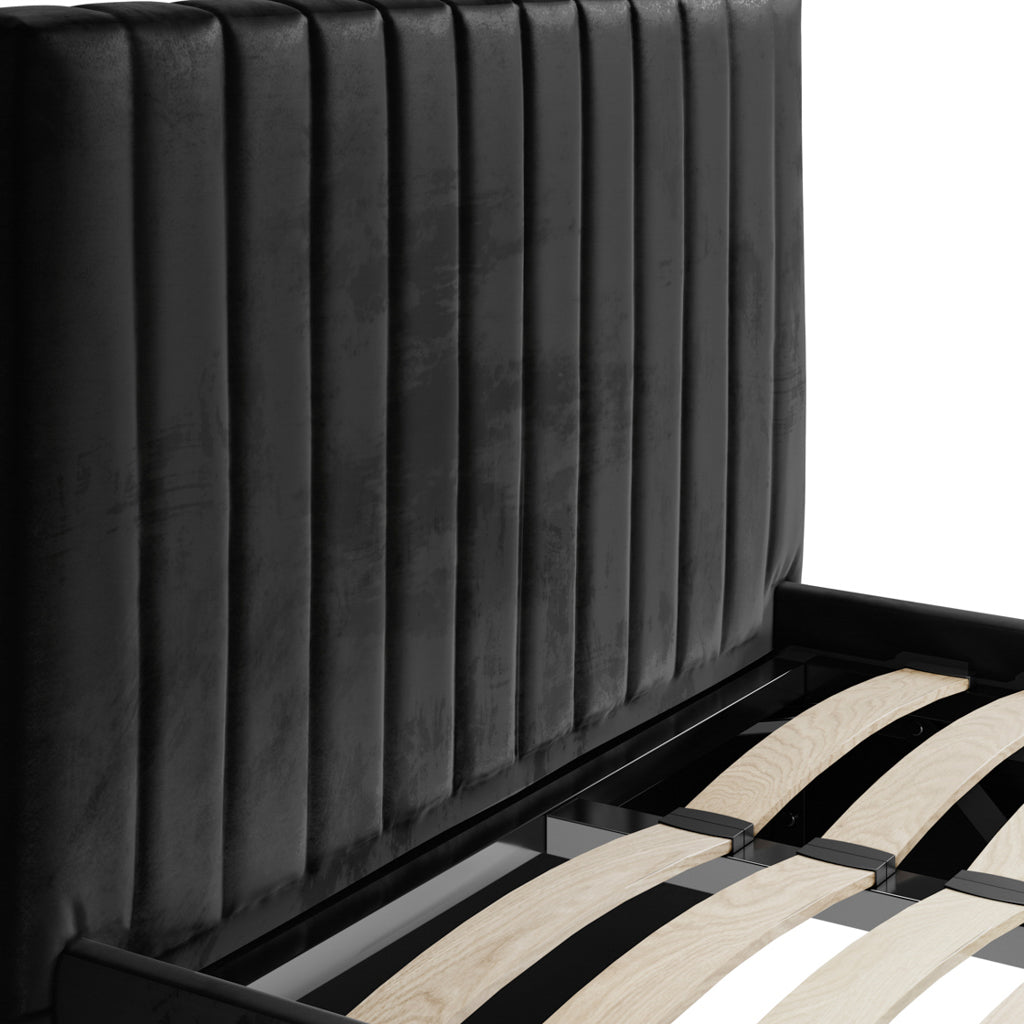 BERLIN BLACK OTTOMAN SINGLE BED