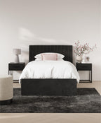 BERLIN BLACK OTTOMAN SINGLE BED