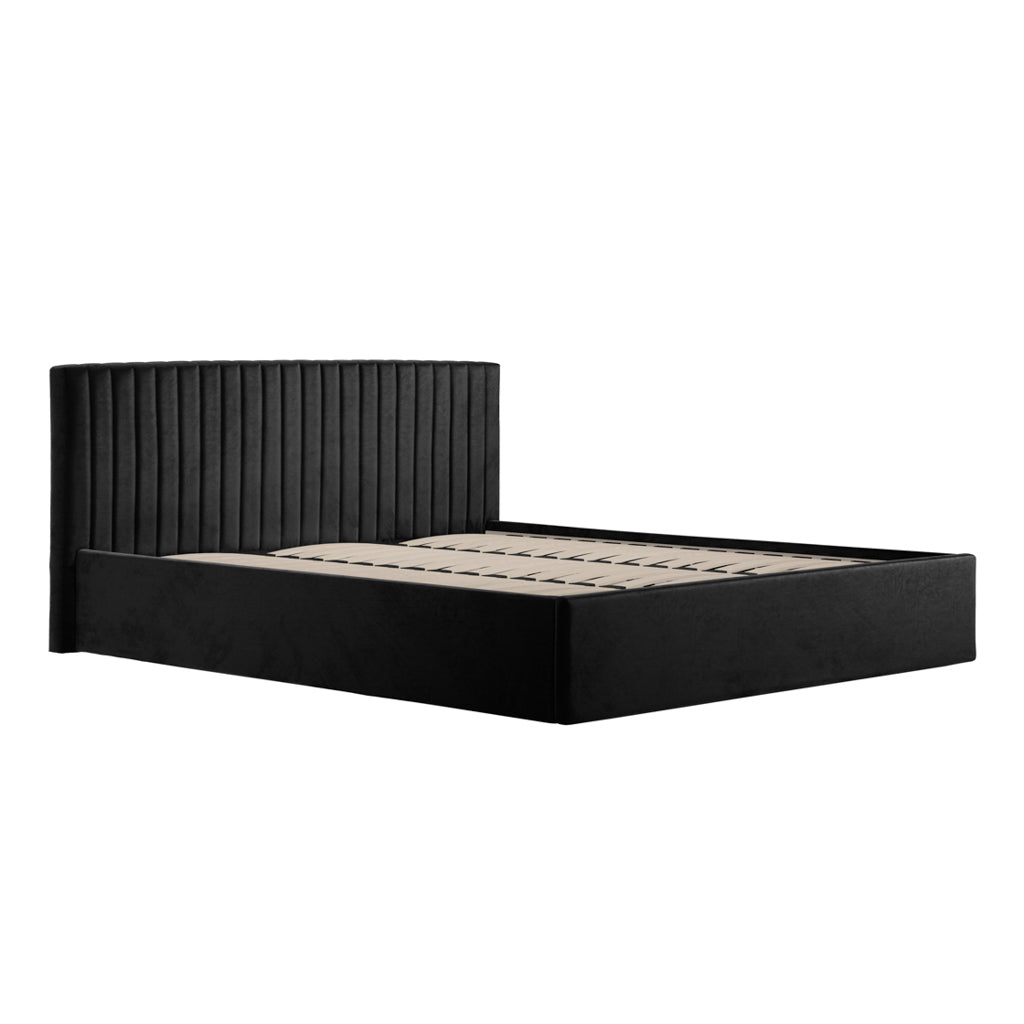 BERLIN BLACK OTTOMAN SUPER KING SIZE BED