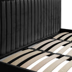 BERLIN BLACK OTTOMAN SUPER KING SIZE BED