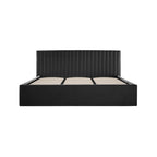 BERLIN BLACK OTTOMAN SUPER KING SIZE BED