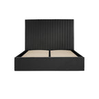 BERLIN BLACK TALL OTTOMAN DOUBLE BED