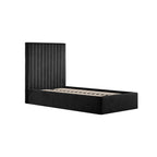 BERLIN BLACK TALL OTTOMAN SINGLE BED