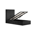 BERLIN BLACK TALL OTTOMAN SINGLE BED