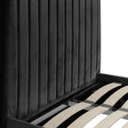 BERLIN BLACK TALL OTTOMAN SINGLE BED