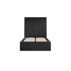 BERLIN BLACK TALL OTTOMAN SINGLE BED