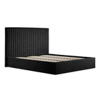 BERLIN BLACK TALL OTTOMAN SUPER KING SIZE BED