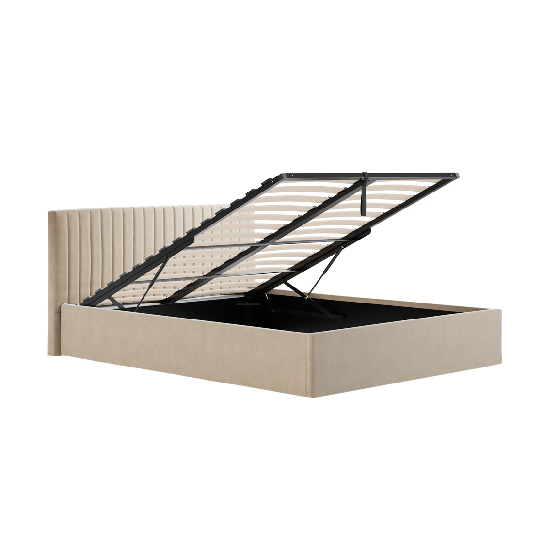 BERLIN BEIGE OTTOMAN KING SIZE BED