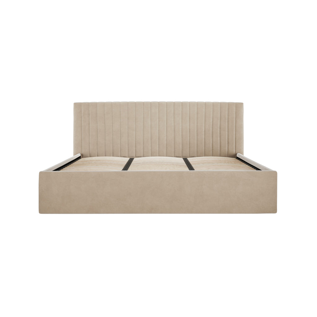 BERLIN BEIGE OTTOMAN SUPER KING SIZE BED