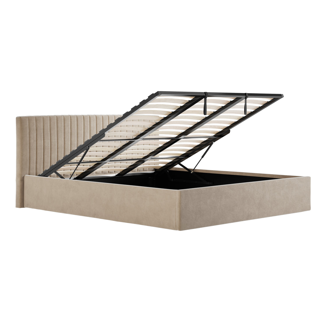 BERLIN BEIGE OTTOMAN SUPER KING SIZE BED