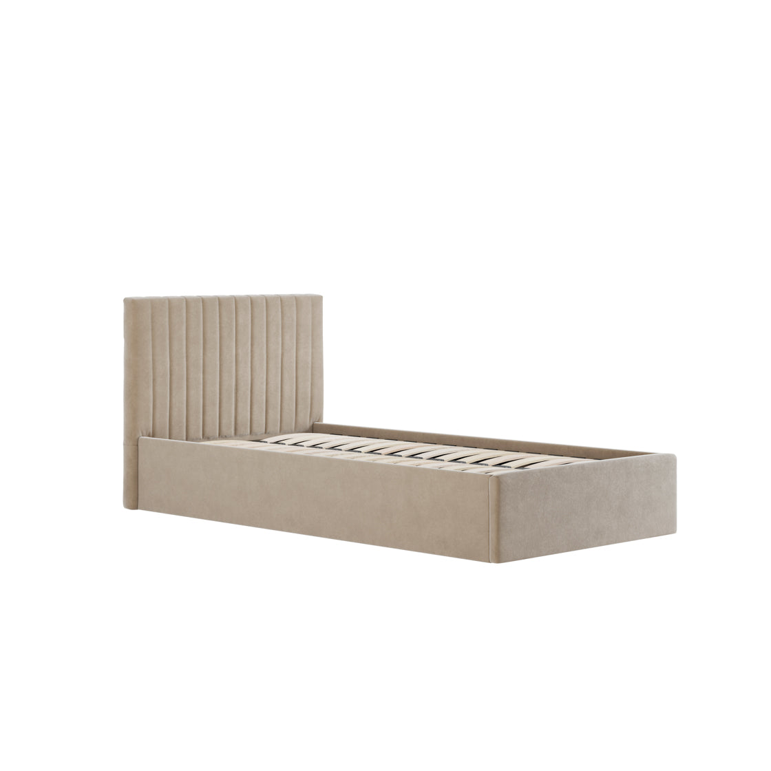 BERLIN BEIGE OTTOMAN SINGLE BED