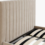 BERLIN BEIGE OTTOMAN SINGLE BED