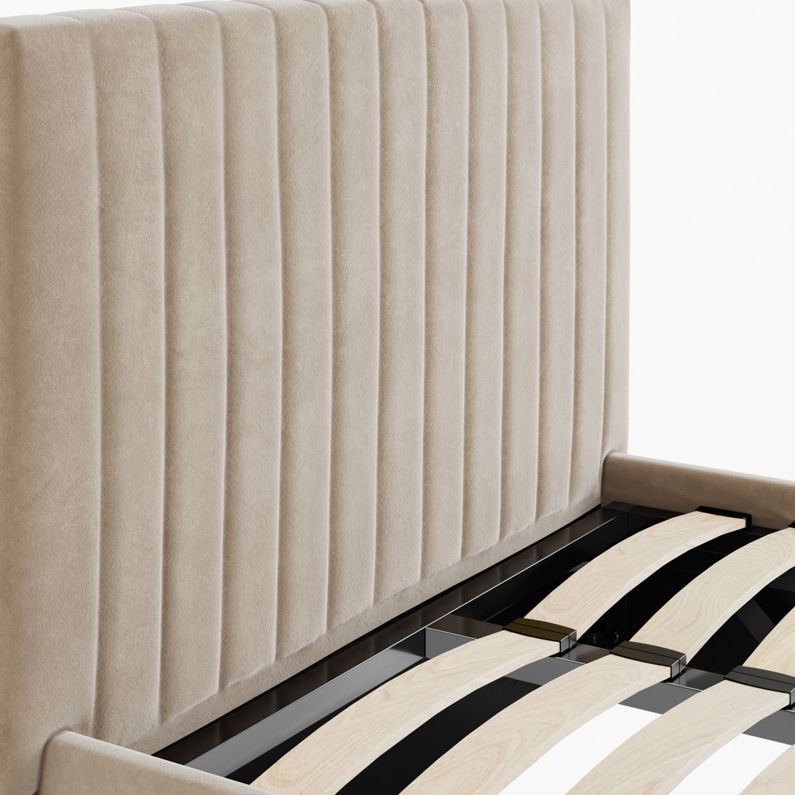 BERLIN BEIGE OTTOMAN SINGLE BED