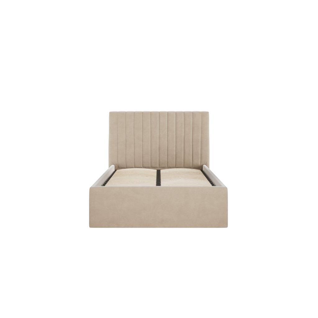 BERLIN BEIGE OTTOMAN SINGLE BED
