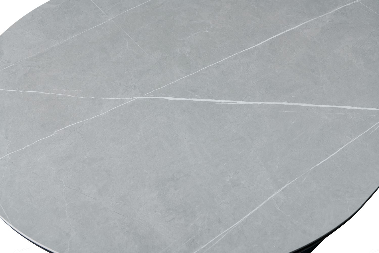 Bianca Oval Dining Table Black & Grey Sintered Stone