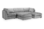 Bishop Fullback Sofa Platinum U Shape Corner