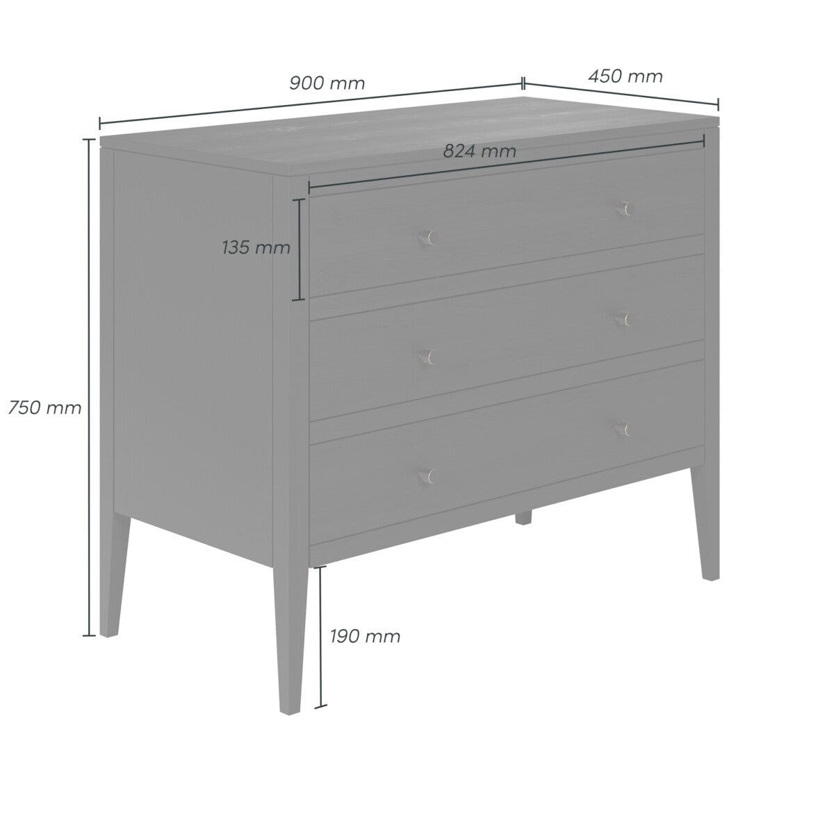 Pablo Chest of Drawers Black