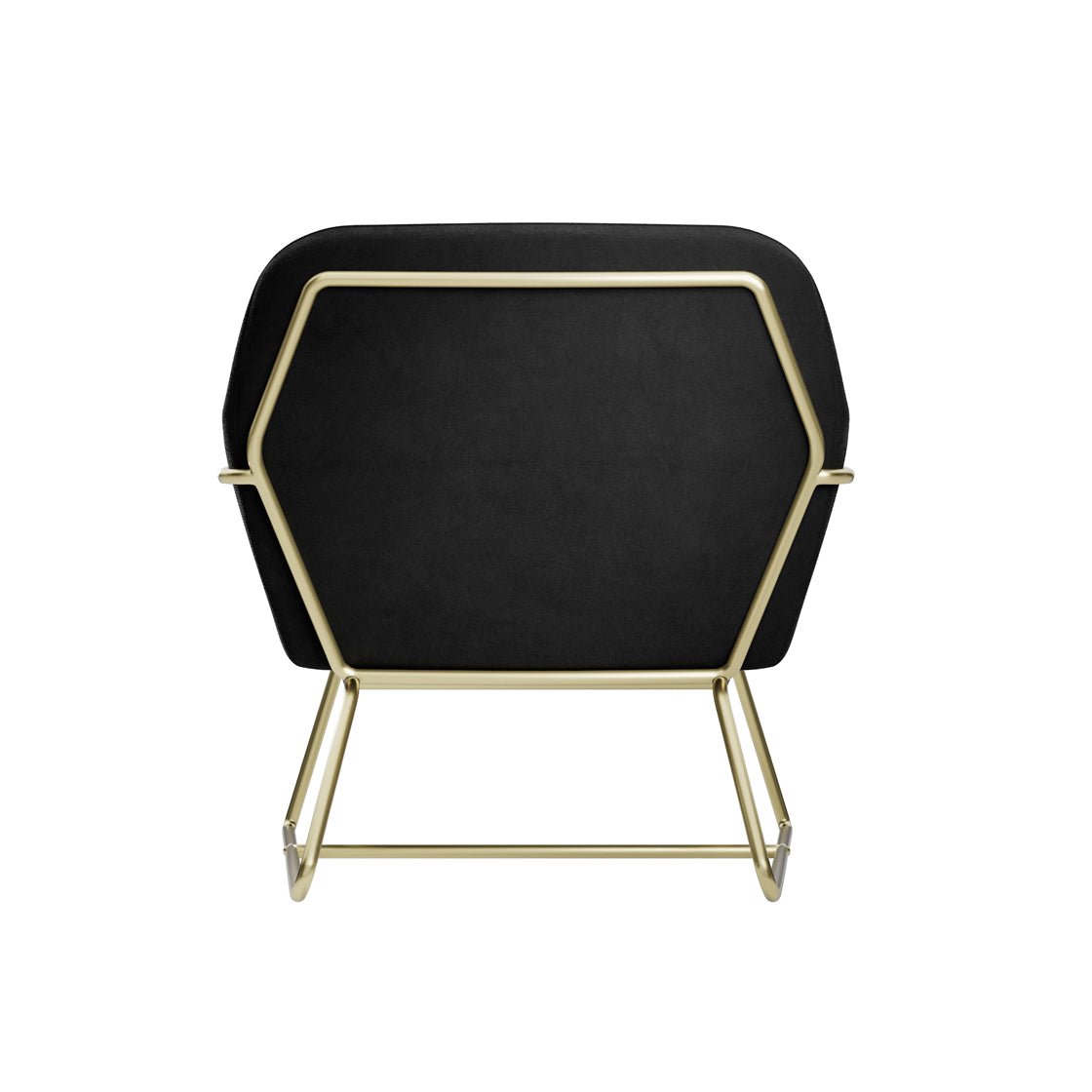 CHARLES ARMCHAIR BLACK VELVET / BRUSHED GOLD