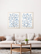 Tree of Life Blue & White Set of 2