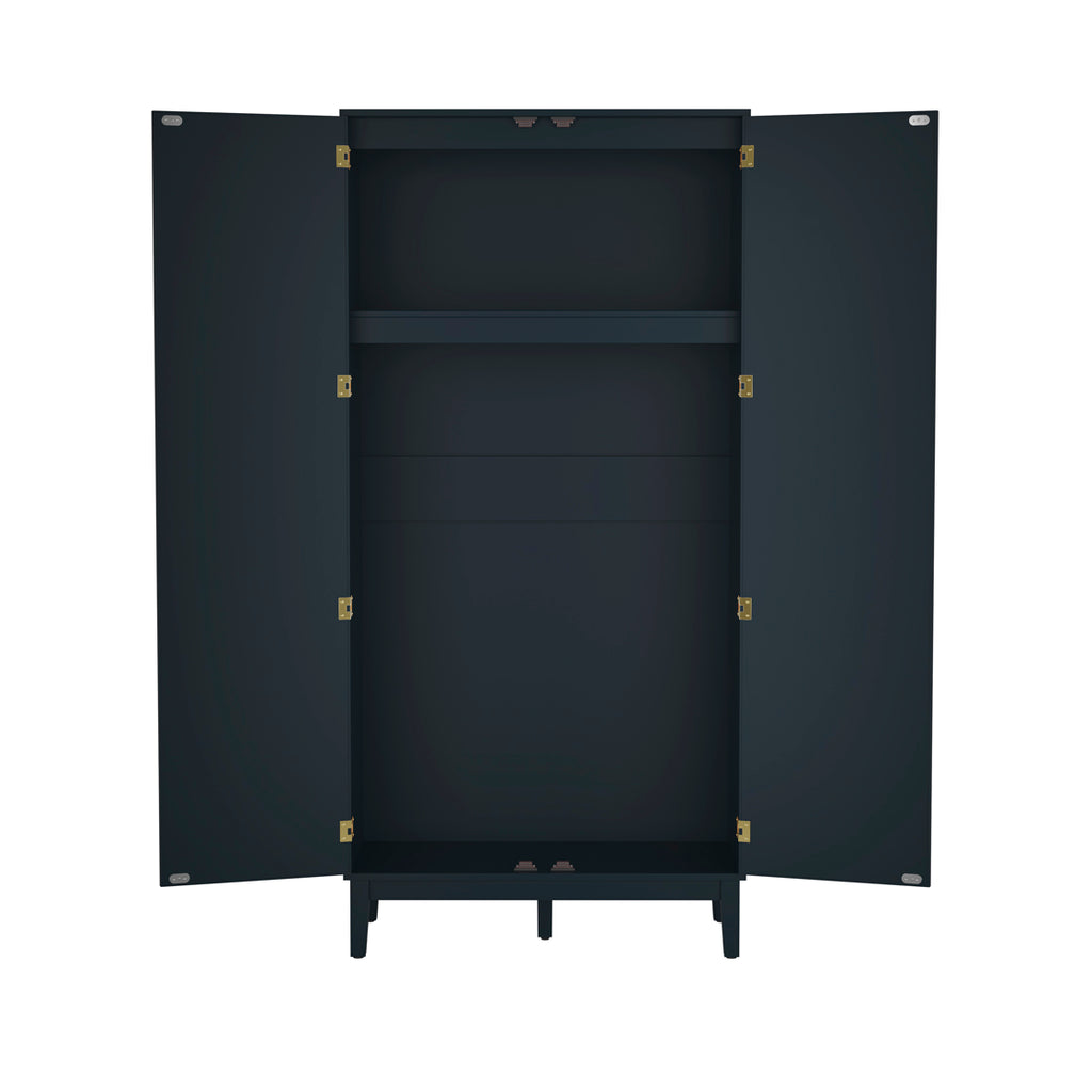 BORDEAUX BLUE 2 DOOR WARDROBE