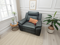Boston Genuine Leather Electric Recliner Sofa Black Armchair