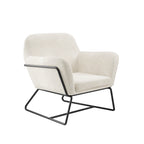 CHARLES ARMCHAIR IVORY BOUCLE / MATTE BLACK