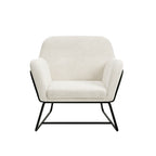 CHARLES ARMCHAIR IVORY BOUCLE / MATTE BLACK