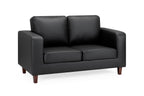 Sofa In A Box 2 Seater Black Faux Leather