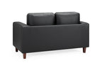 Sofa In A Box 2 Seater Black Faux Leather