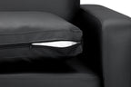 Sofa In A Box 2 Seater Black Faux Leather