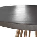 Bredon Dining Table Faux Dark Concrete Table