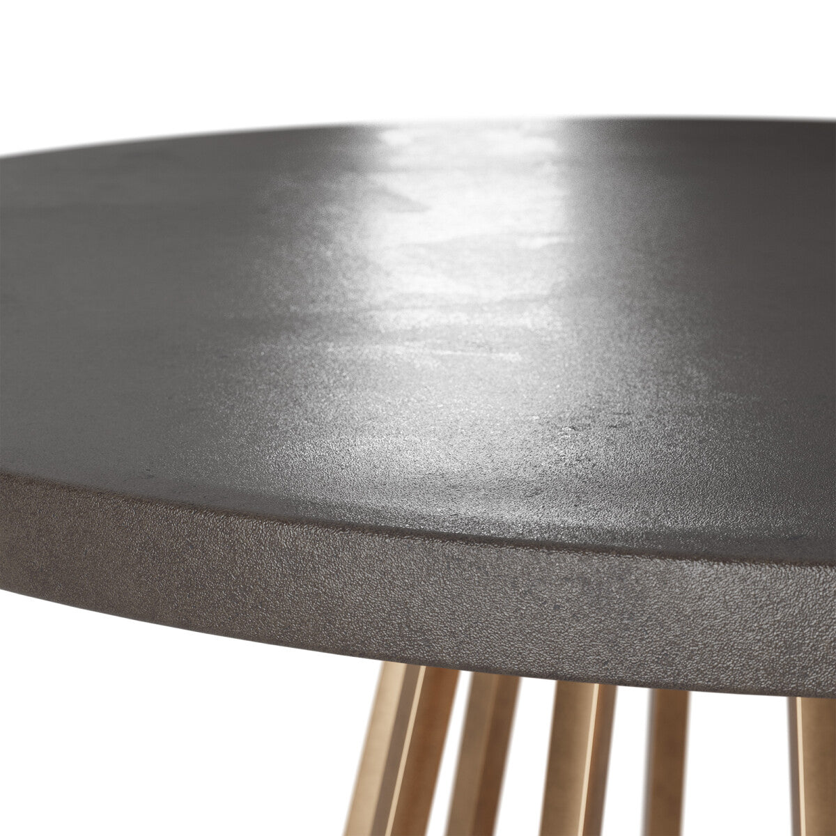Bredon Dining Table Faux Dark Concrete Table