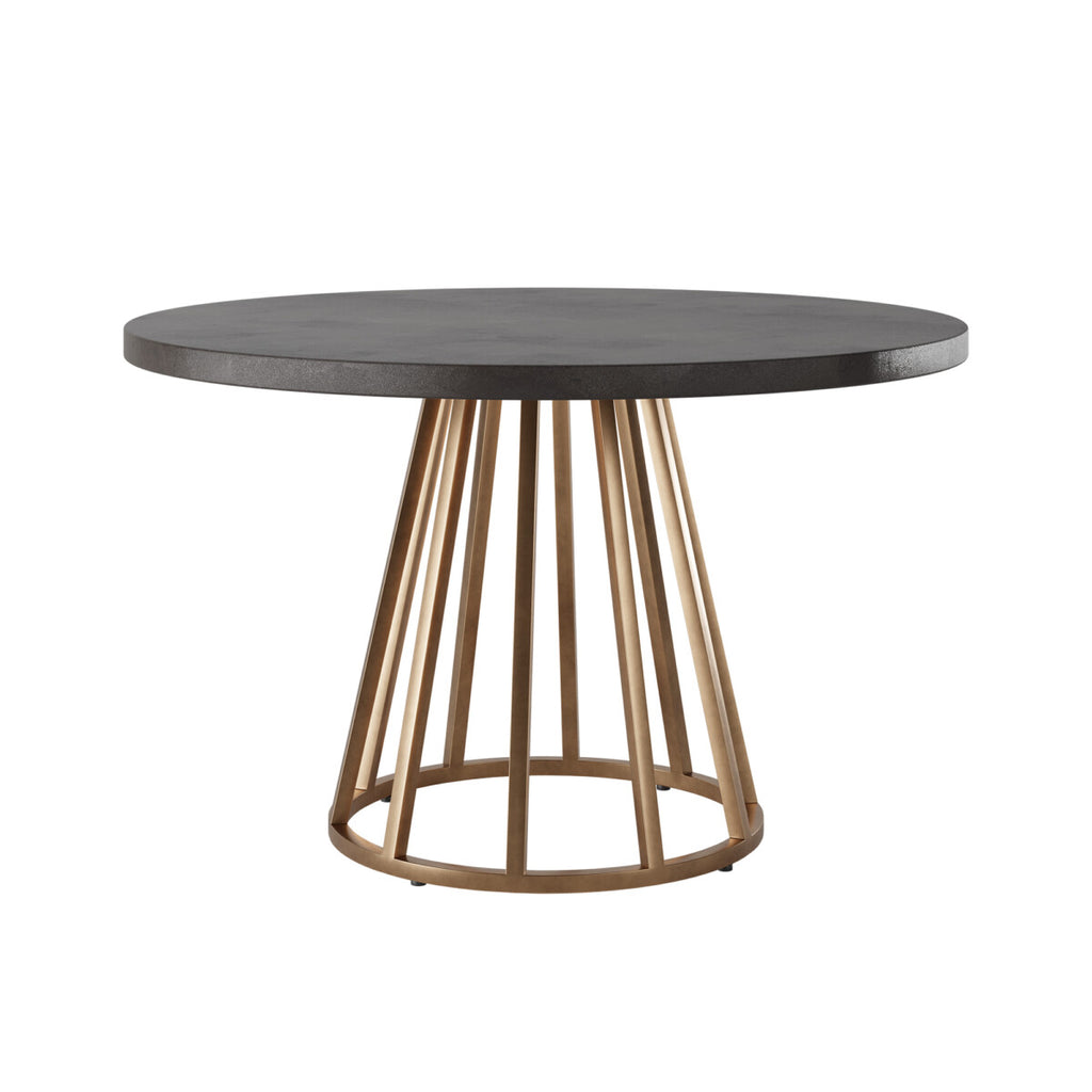 Bredon Dining Table Faux Dark Concrete Table