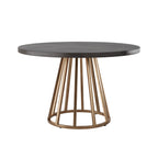 Bredon Dining Table Faux Dark Concrete Table