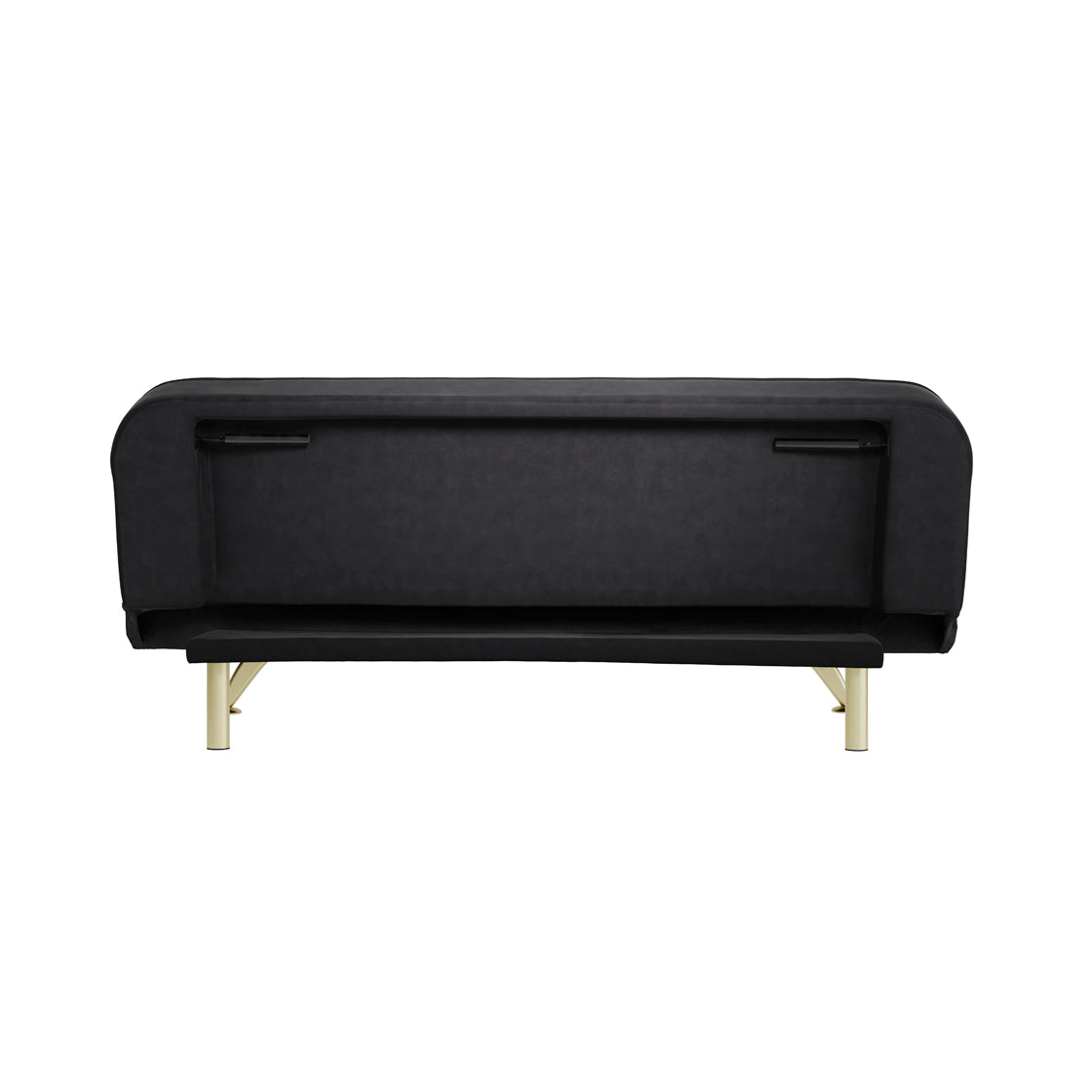 BURLINGTON SOFA BED BLACK VELVET / BRUSHED GOLD