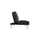 BURLINGTON SOFA BED BLACK VELVET / BRUSHED GOLD