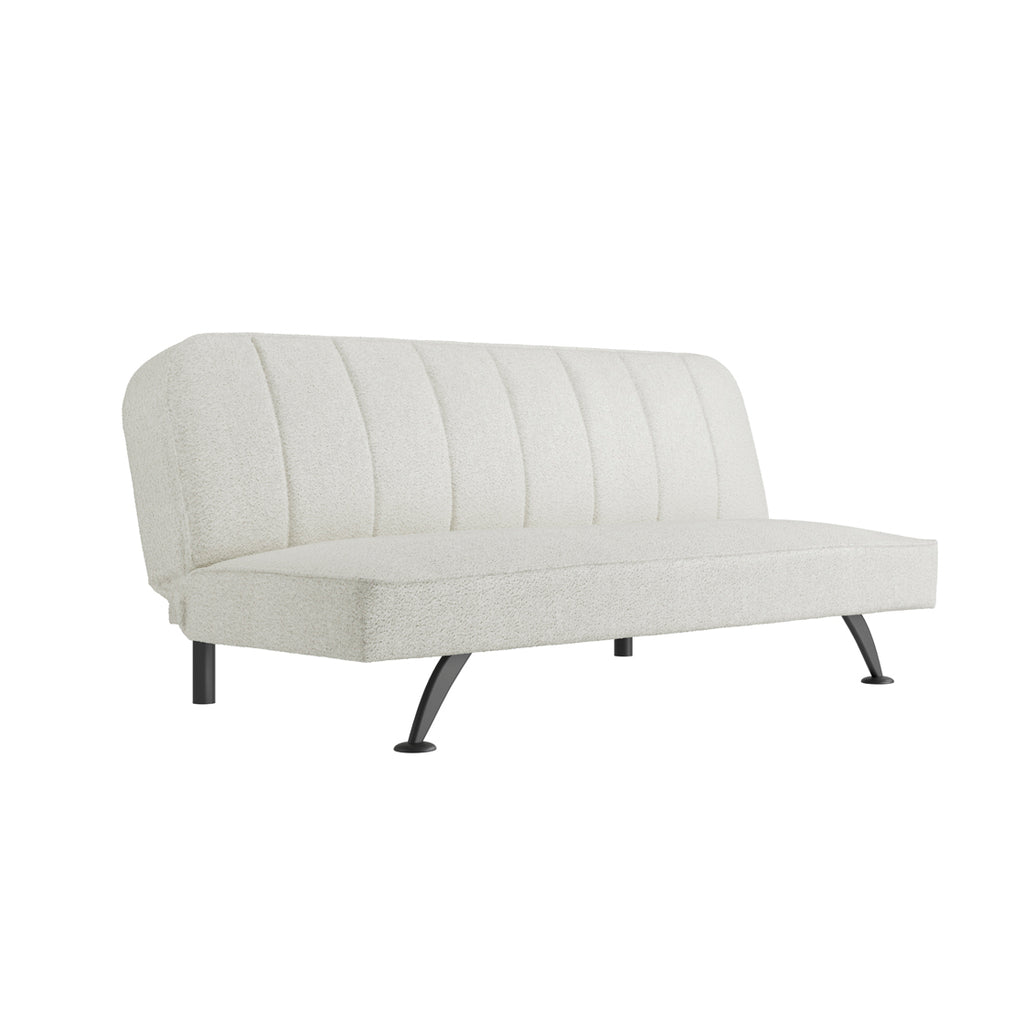 BURLINGTON SOFA BED IVORY BOUCLE / MATTE BLACK