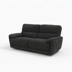 Cairo Black Lay-Z-Boy Style Fabric Power Recliner 3 Seater Sofa