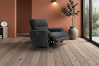 Cairo Black Lay-Z-Boy Style Fabric Power Recliner Chair