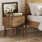 CALLIE SMOKED BEDSIDE CABINET