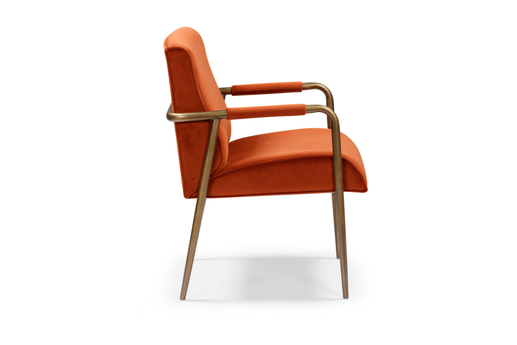 Rae Club Chair Rust Orange