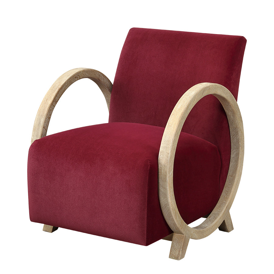 Wick Club Accent Chair Plum