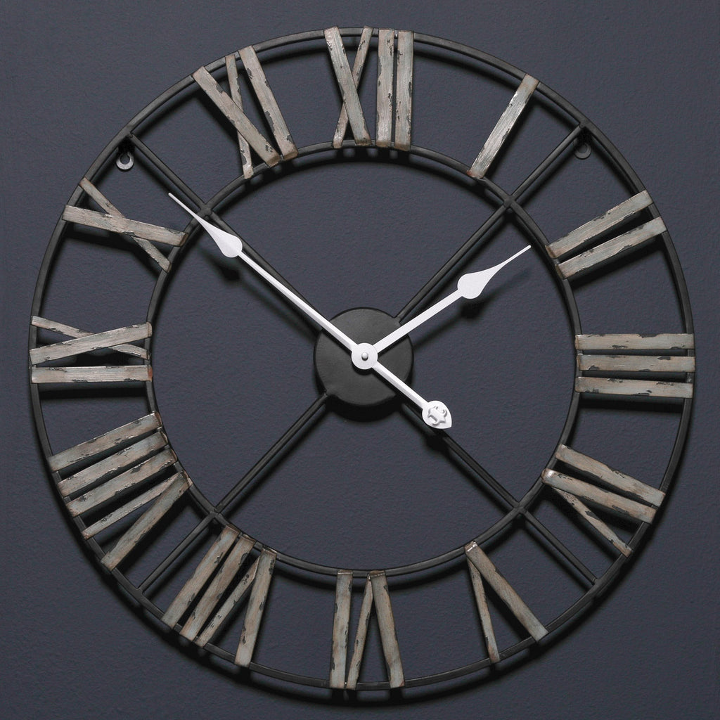 Medium 60cm Vintage Metal Wall Clock
