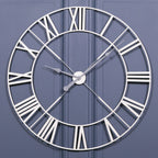 Vintage Cream Distressed 110cm Twist Frame Wall Clock
