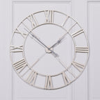 Vintage Cream Distressed 110cm Twist Frame Wall Clock