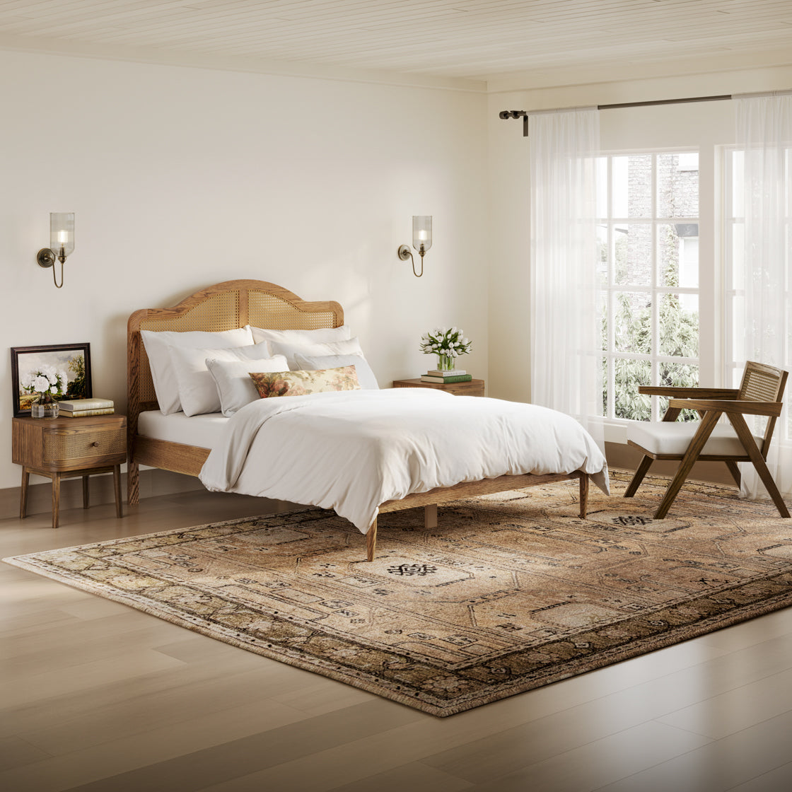 CLAUDE SMOKED DOUBLE BED