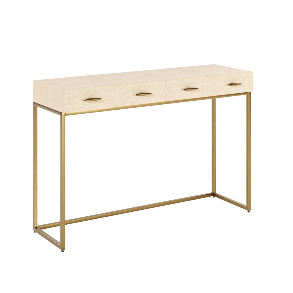 Raphia Console Ivory Shagreen