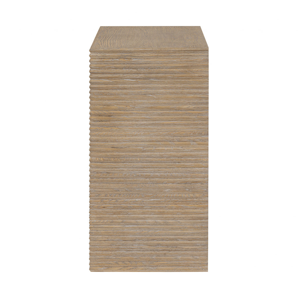 Oakham Ribbed Oak Chest of Drawers