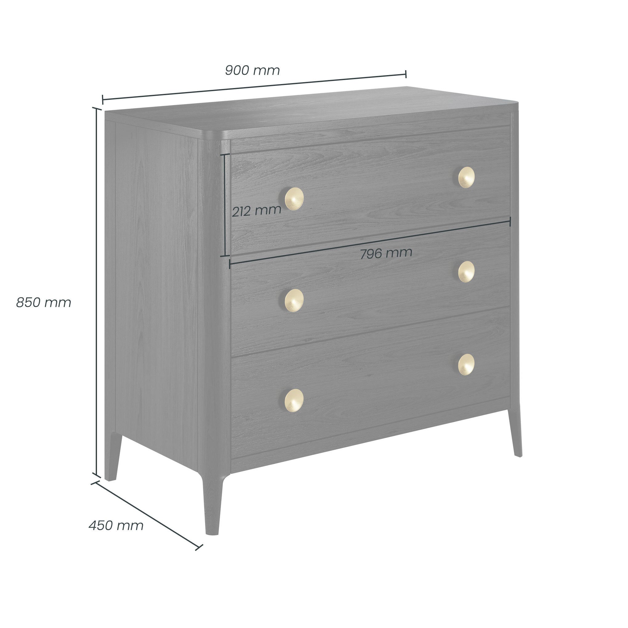 Amelie Chest of Drawers Black