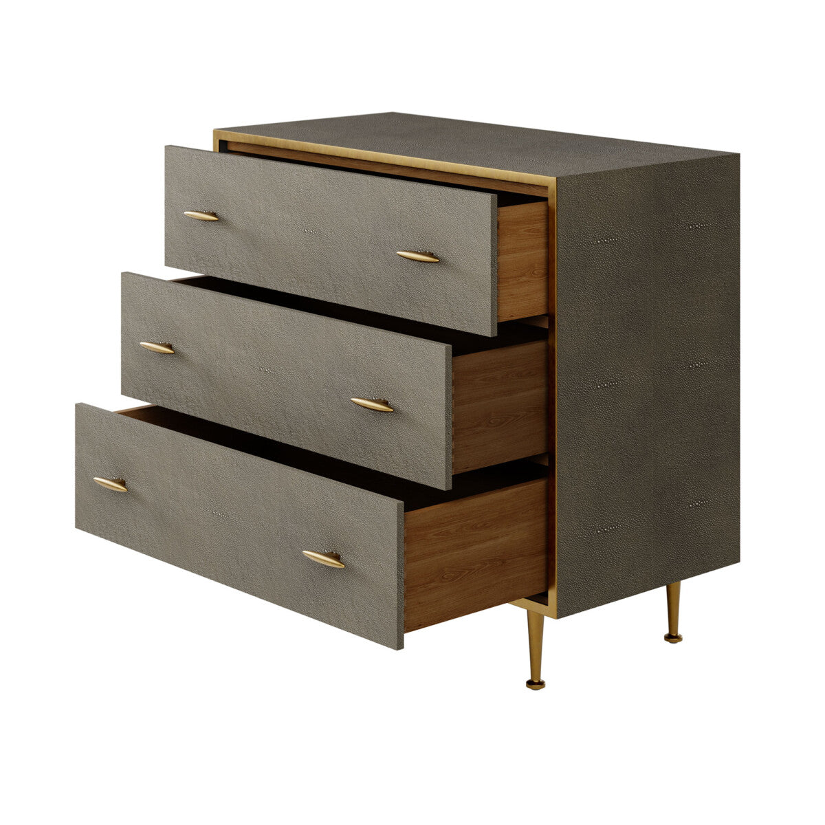 Raphia Chest of Drawers Grey Shagreen